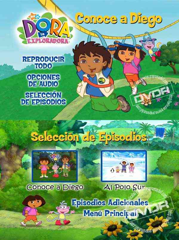 "Dora la Exploradora conoce a Diego cover dvd"